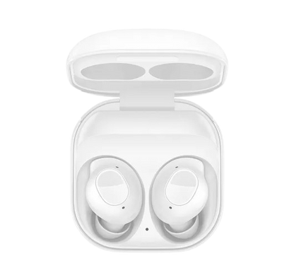 Samsung Galaxy Buds FE bežične slušalice bele boje, sa aktivnom eliminacijom buke, ergonomskim dizajnom i dugotrajnim trajanjem baterije.